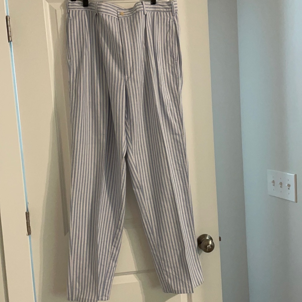 Polo Ralph Lauren pants stripe blue & white 38X 30